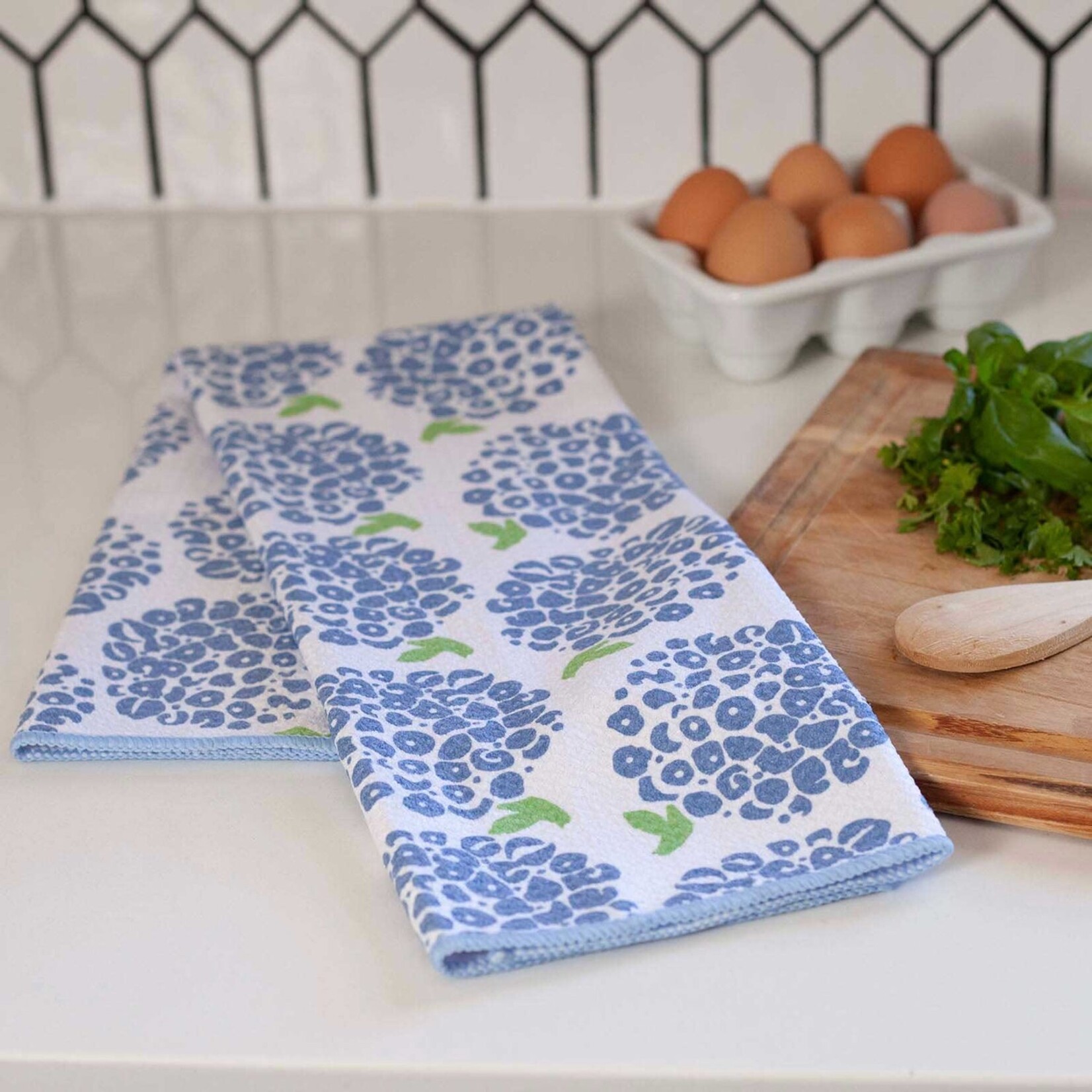 Rockflowerpaper blu Kitchen Tea Towel