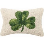 Peking Handicraft Shamrock Hook Pillow 8x12"