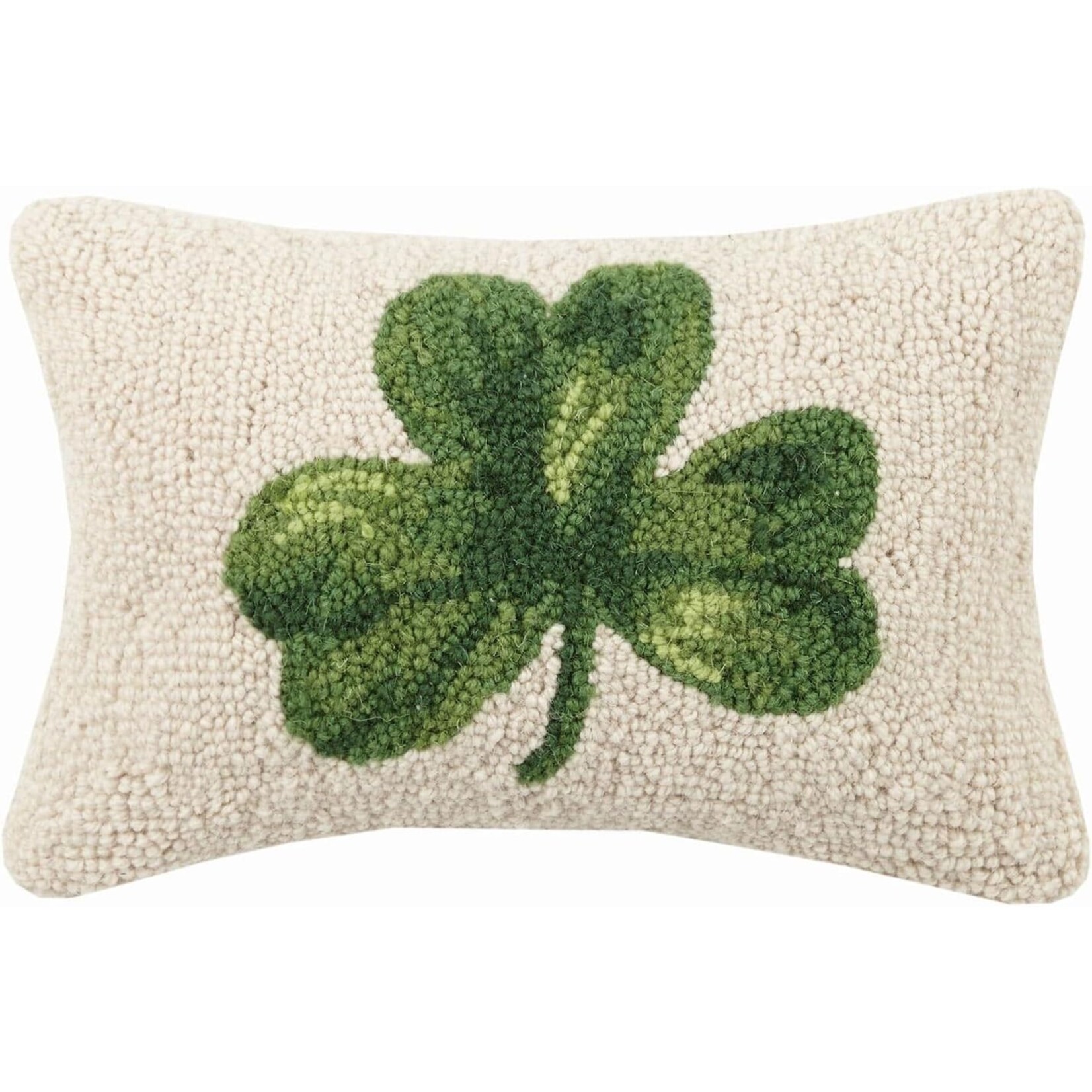 Peking Handicraft Shamrock Hook Pillow 8x12"
