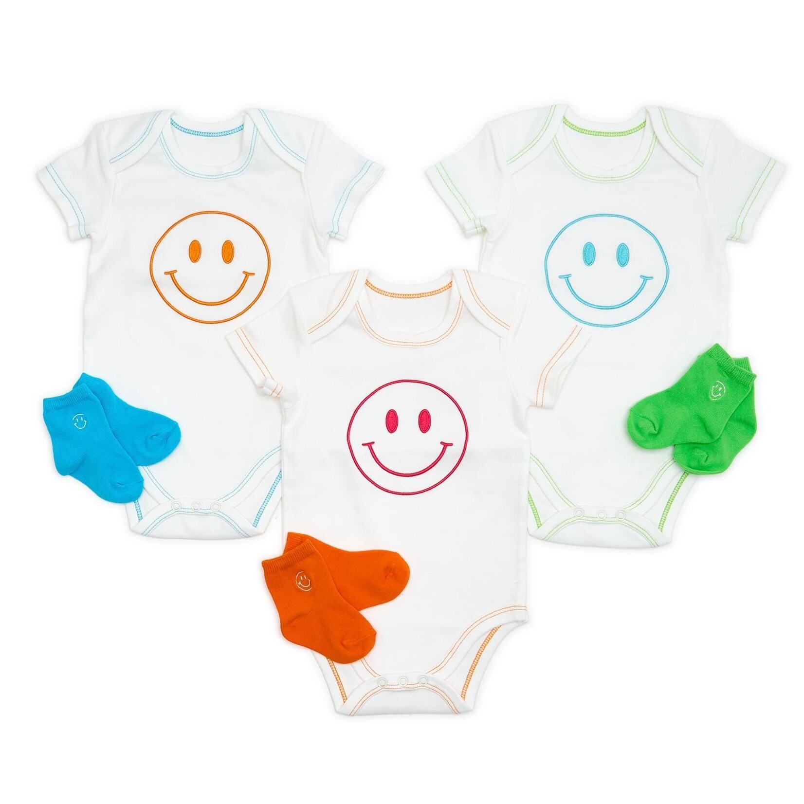 Two's Company Happy Gift Set Onesie & Socks 6-12 months