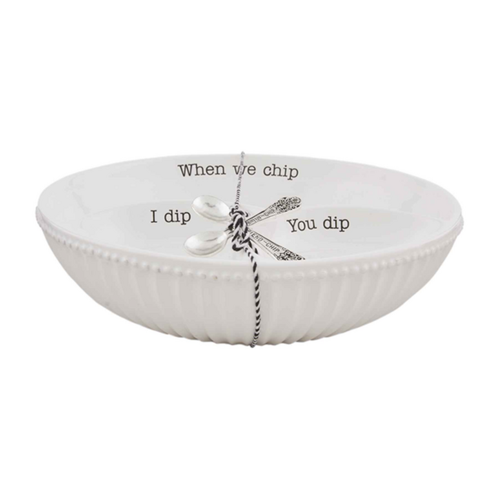 Mud Pie When We Chip I dip You dip Chip and Dip Bowl Set