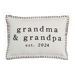Mud Pie Grandparents Est. 2024 Pillow