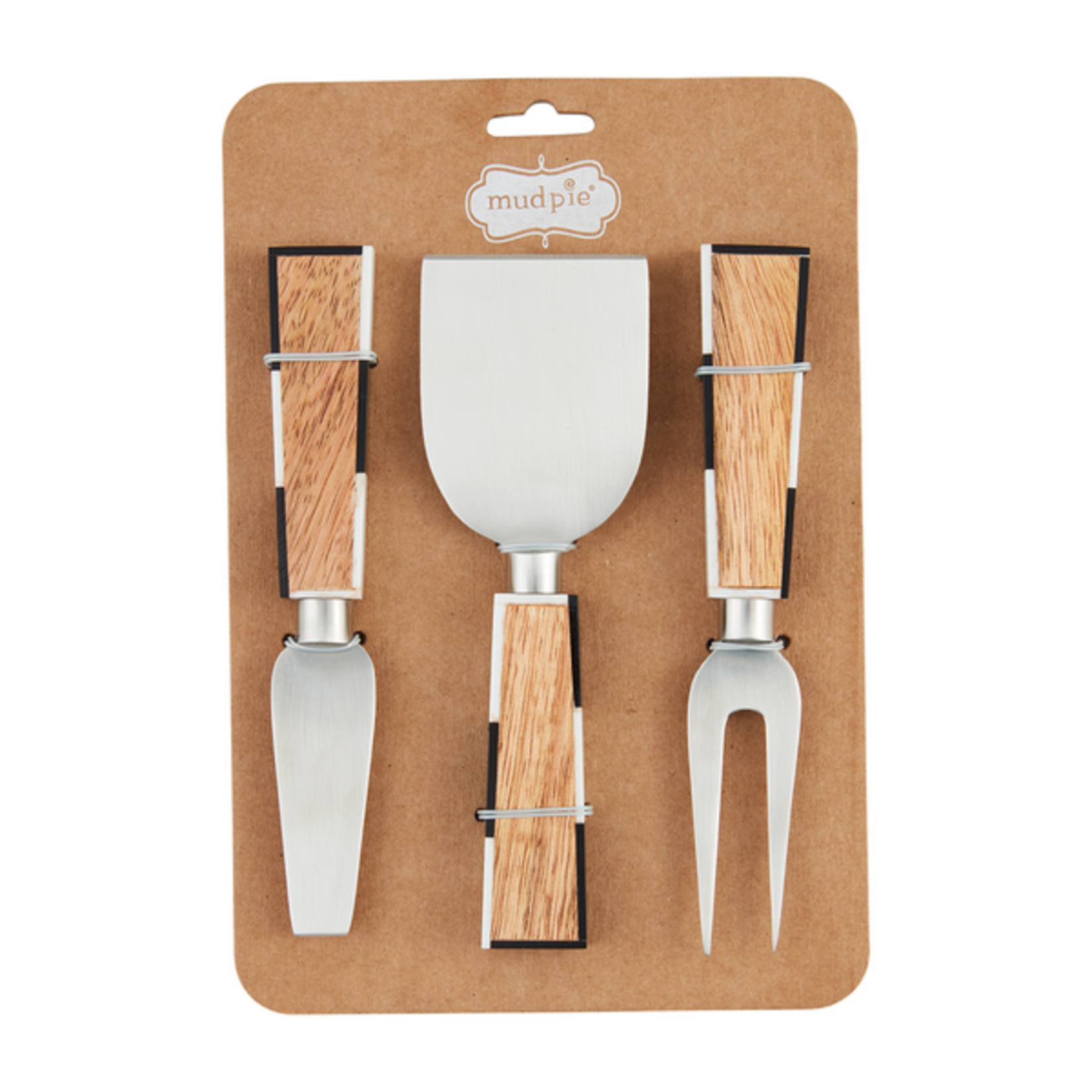 Mud Pie Checked Utensil Set