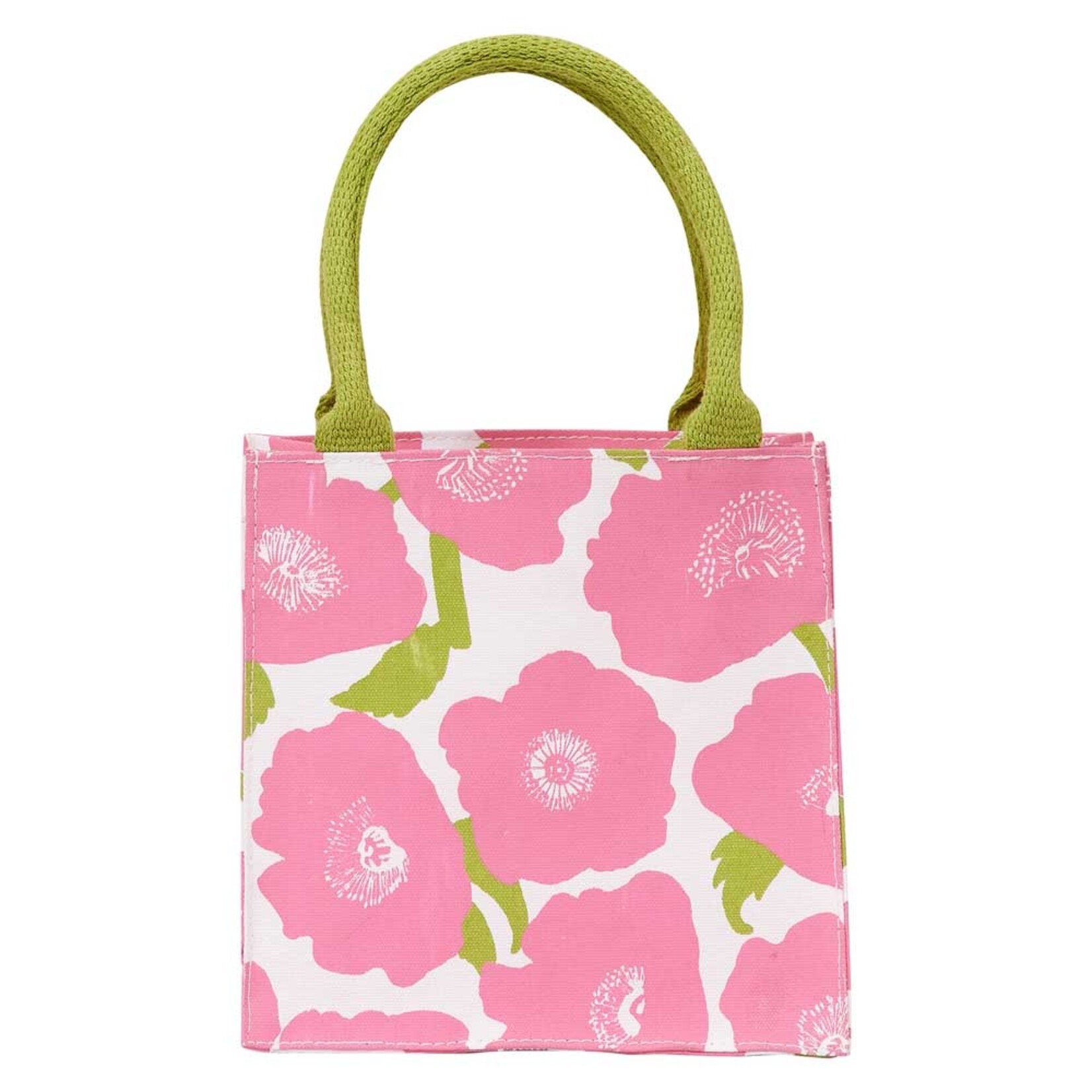 Rockflowerpaper Rockflowerpaper Poppies Pink Reusable Itsy Bitsy Gift Bag