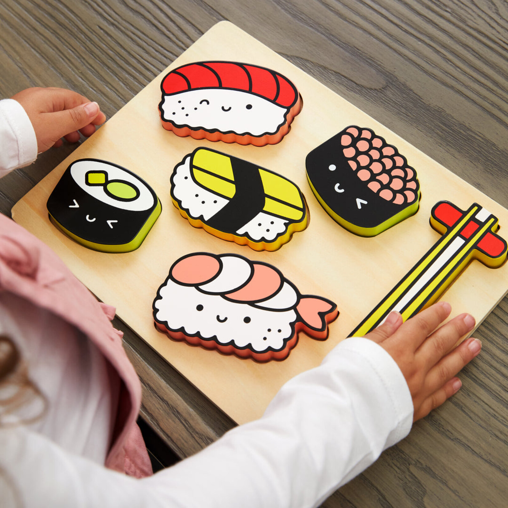 Hachette Book Group Sushi Friends Wooden Puzzle Tray
