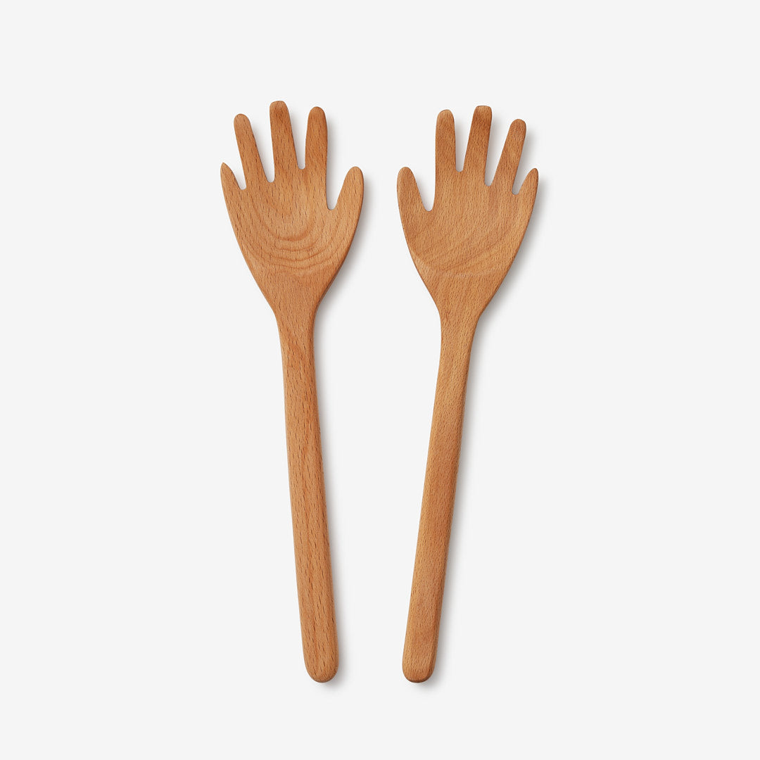 Serving Friends salad servers - hands