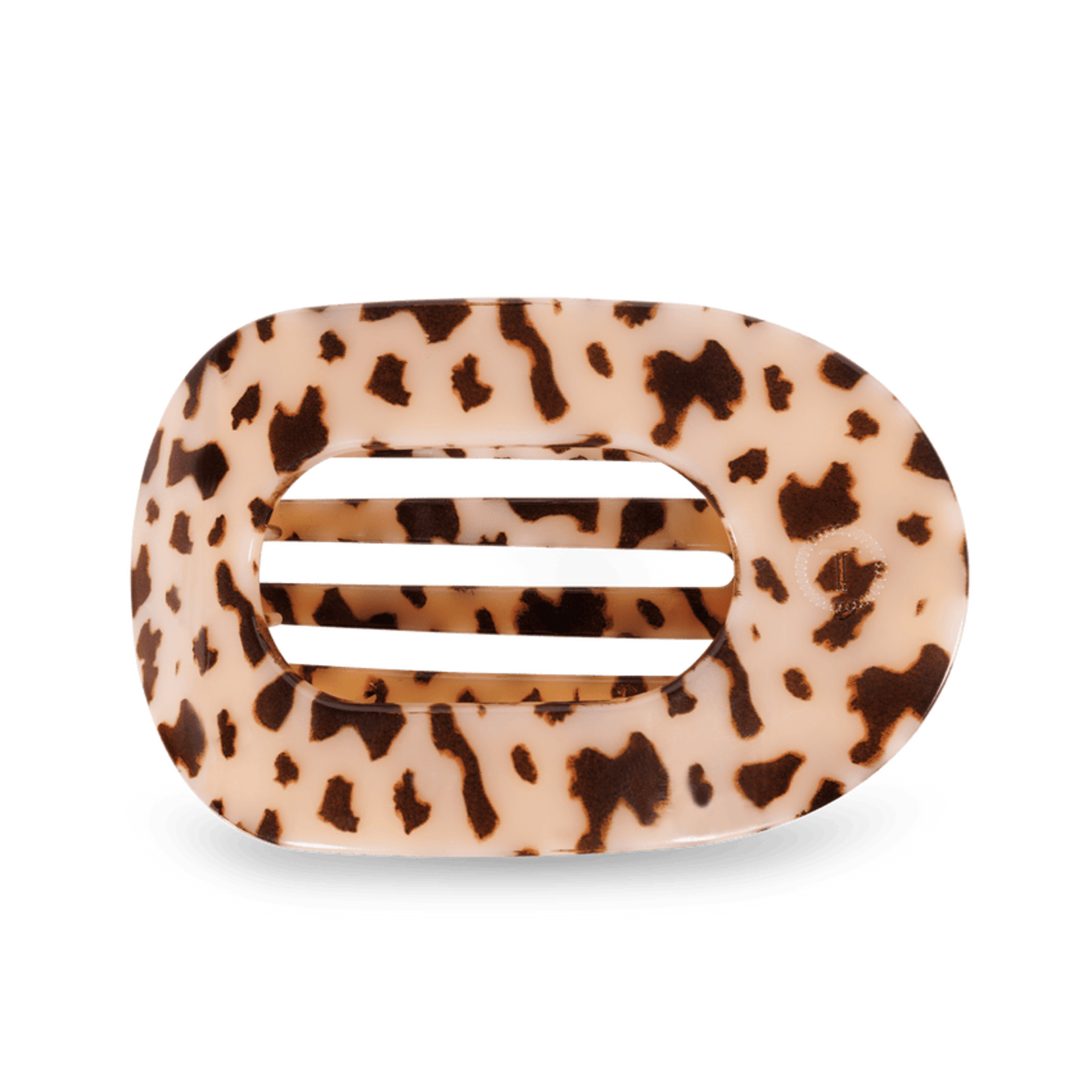 Teleties Teleties Blonde Tortoise Flat Round Clip-Large