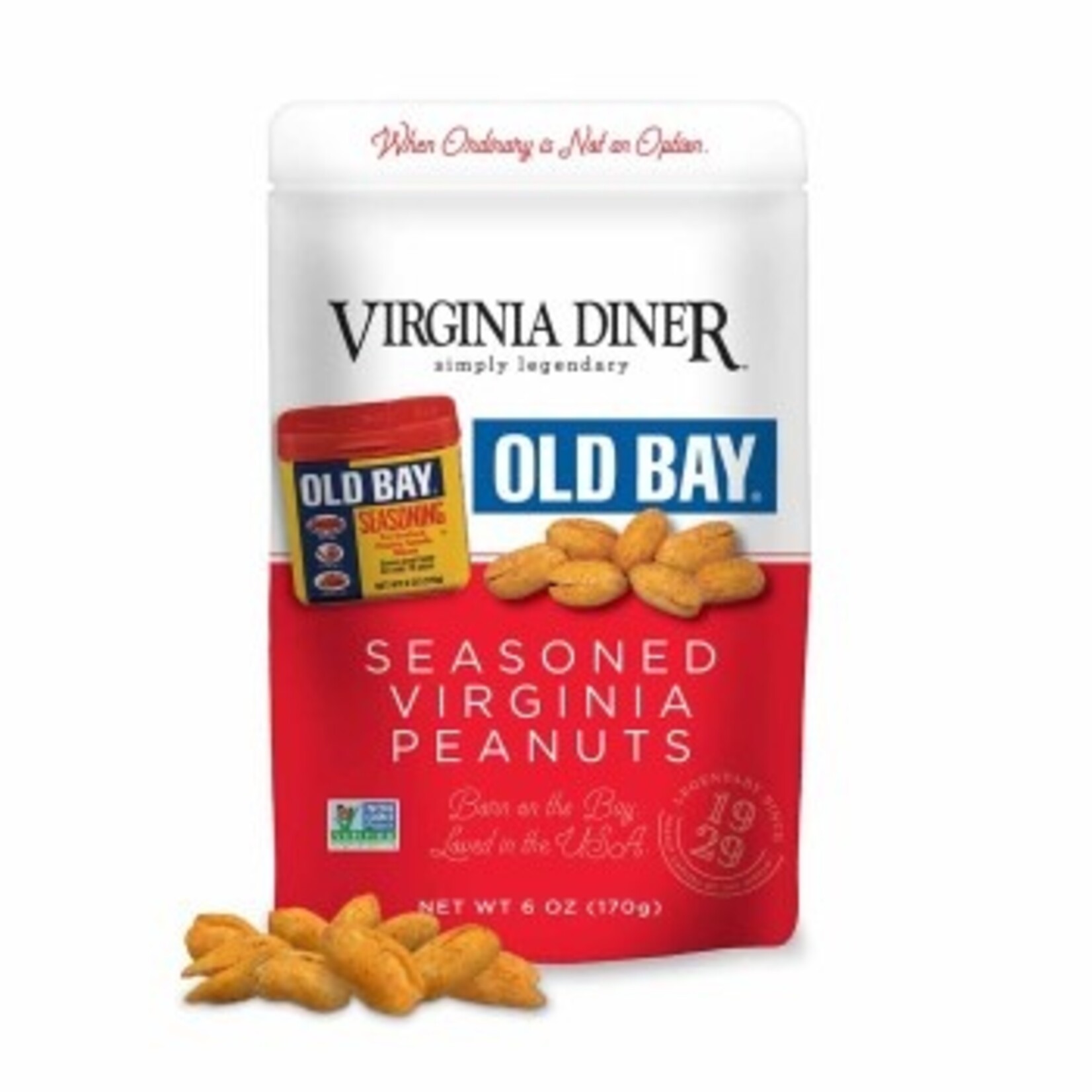 Virginia Diner Old Bay Peanuts Pouch 6 oz.