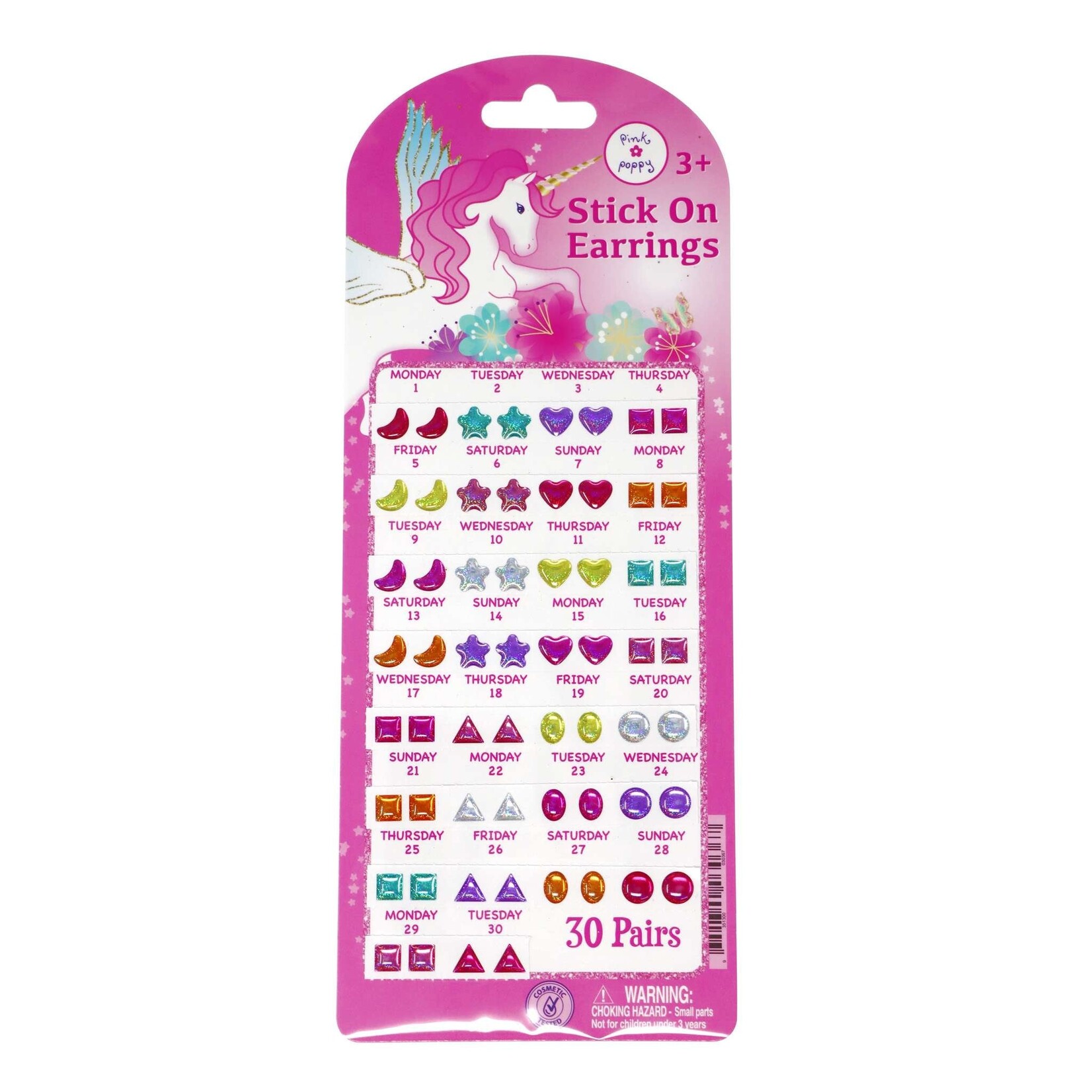 Pink Poppy Dreamy Unicorn 30-Day Stick-on earrings