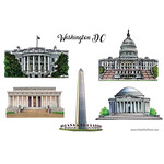 Color Our Town Sticker Sheet Set - Washington DC