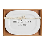 Mud Pie Mr and Mrs 2024 Platter