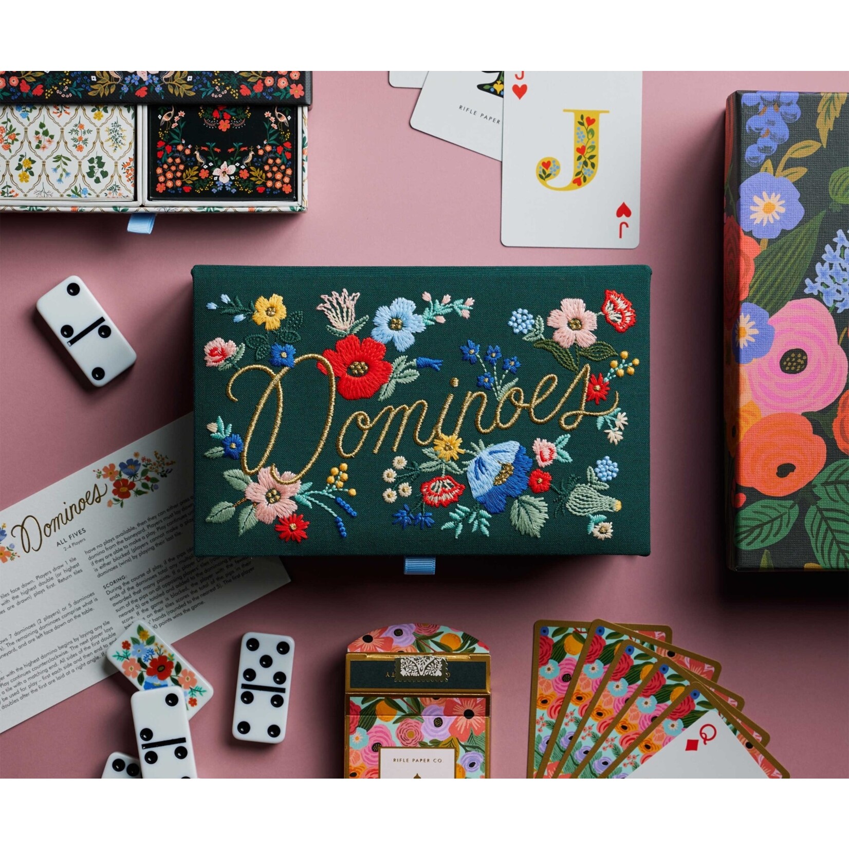 Rifle Paper Co. Strawberry Fields Dominoes Set