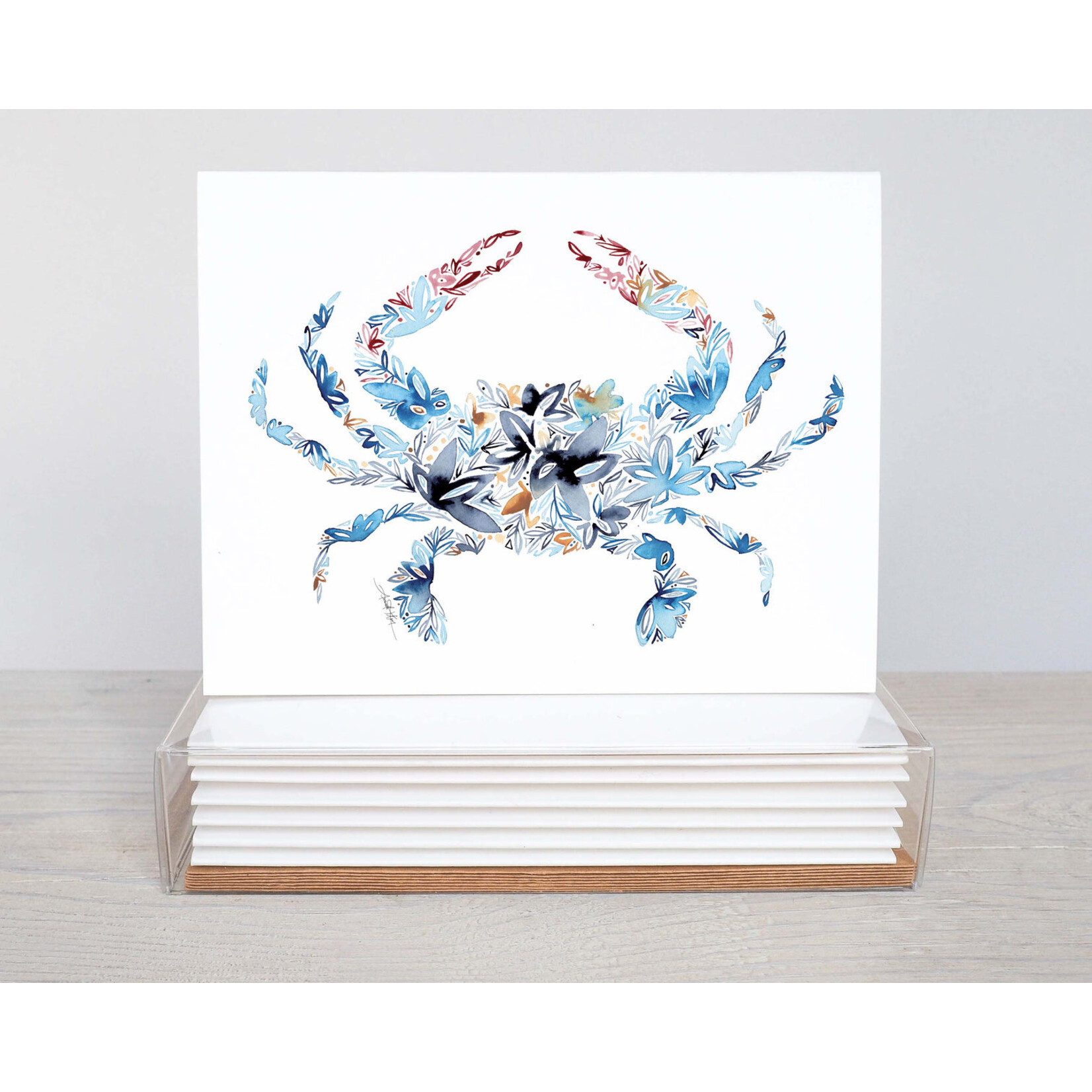 amanda klein co. Blue Crab Note Card Set