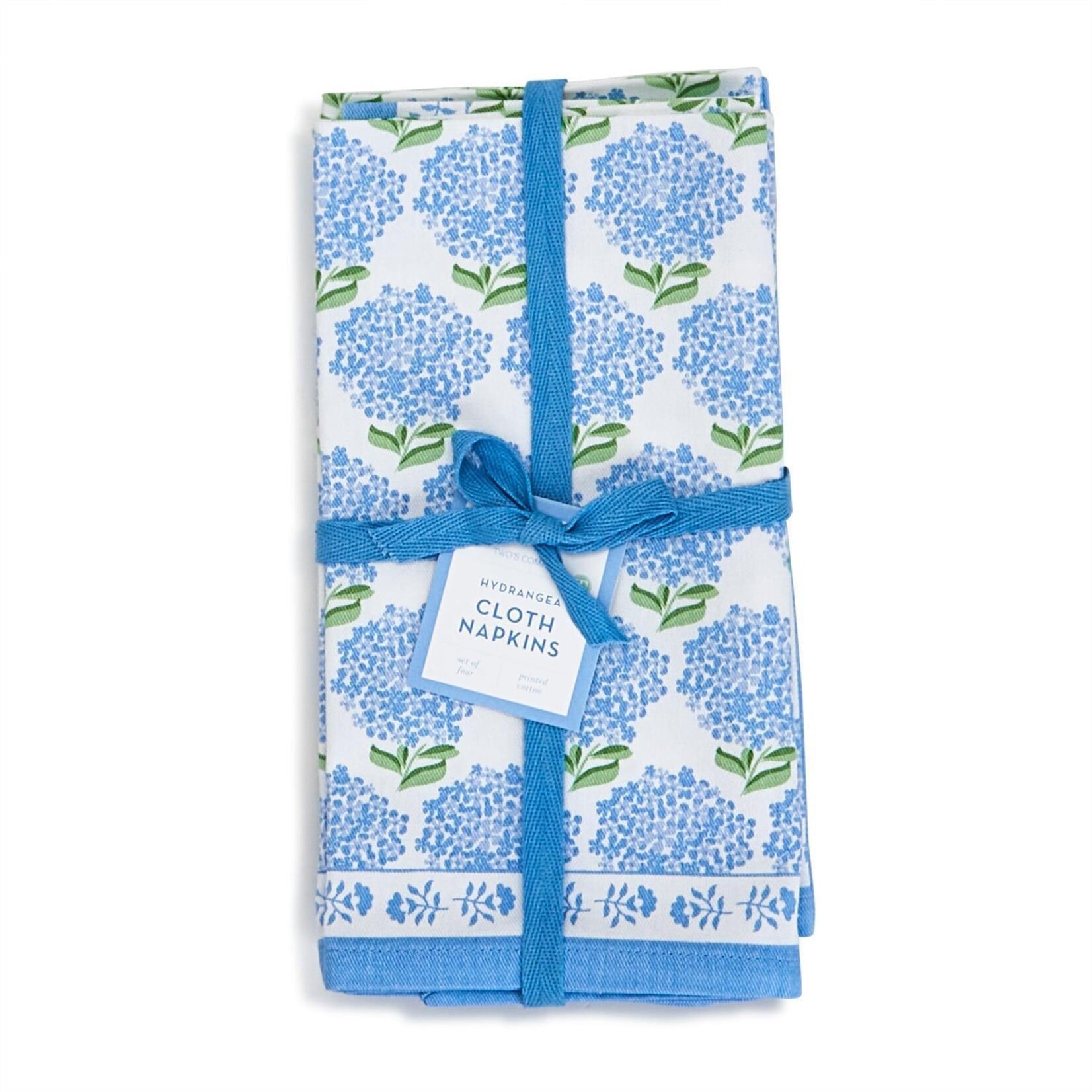 Two's Company Hydrangea set of 4 Cloth Napkins