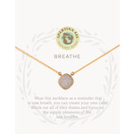 Spartina Sea La Vie Druzy Necklace 18" Breathe/Cream Druzy - Gold