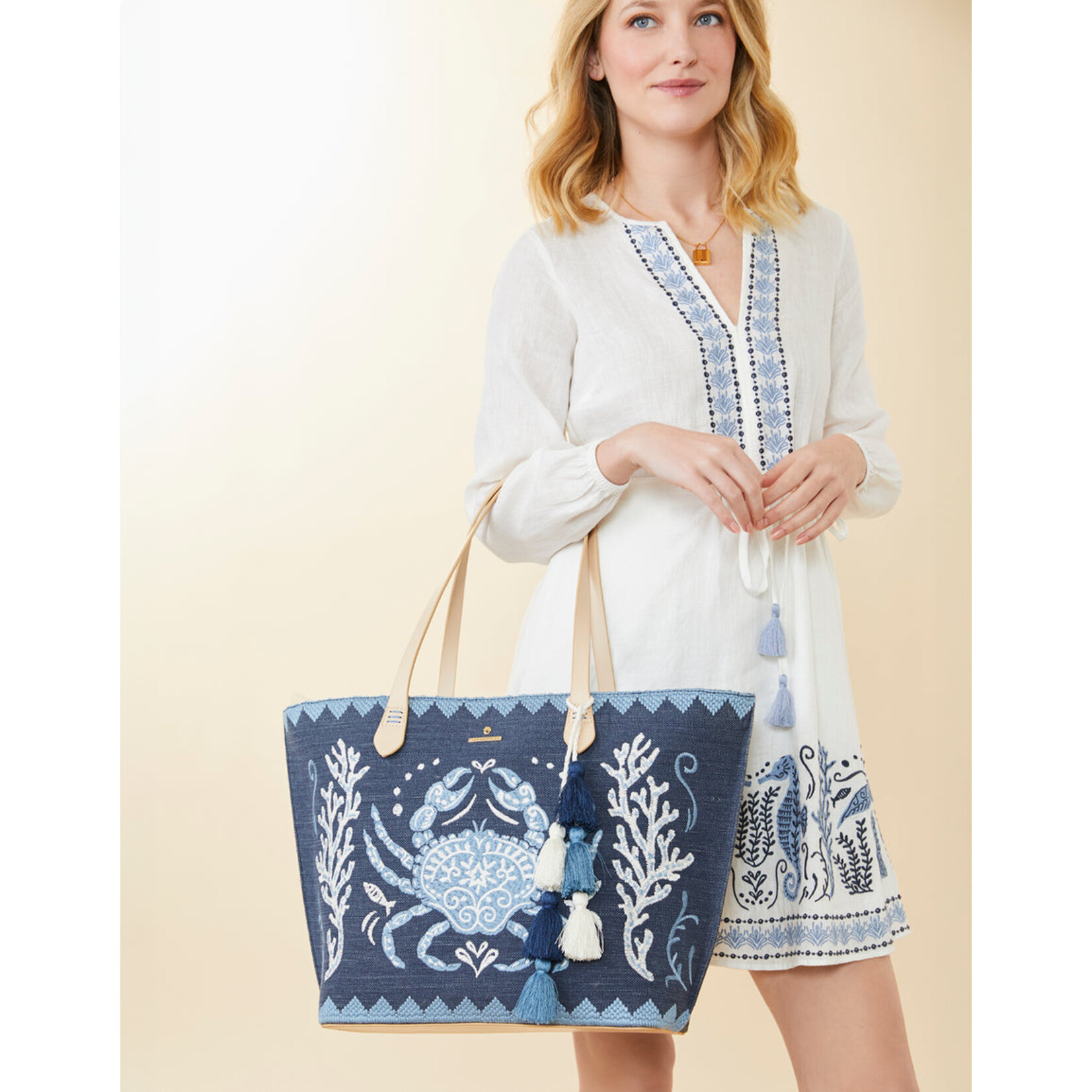 Spartina Spartina Fiesta Tote Hamilton Crab