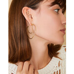 Spartina Winding Oak Hoop Earrings Gold