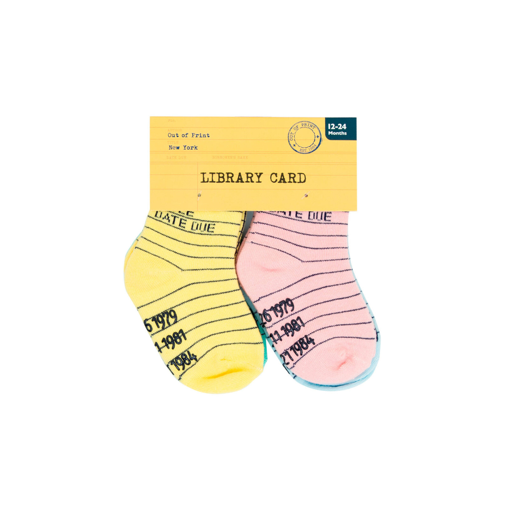 Penguin Random House LLC Library Card Children's Socks, 2-3T (4-pack)