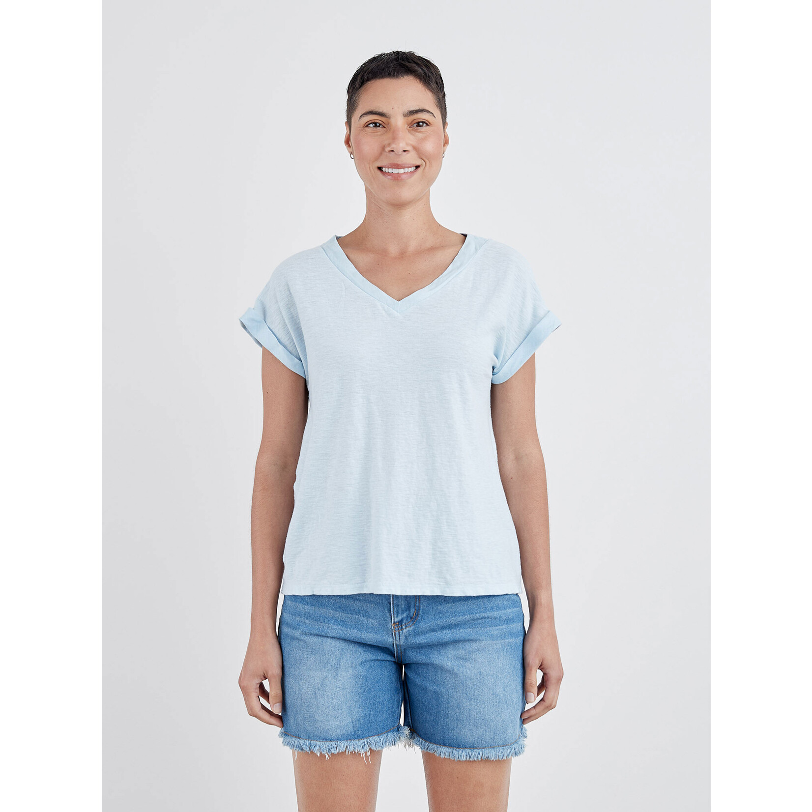Cut Loose Cut Loose V-Neck Cap Tee