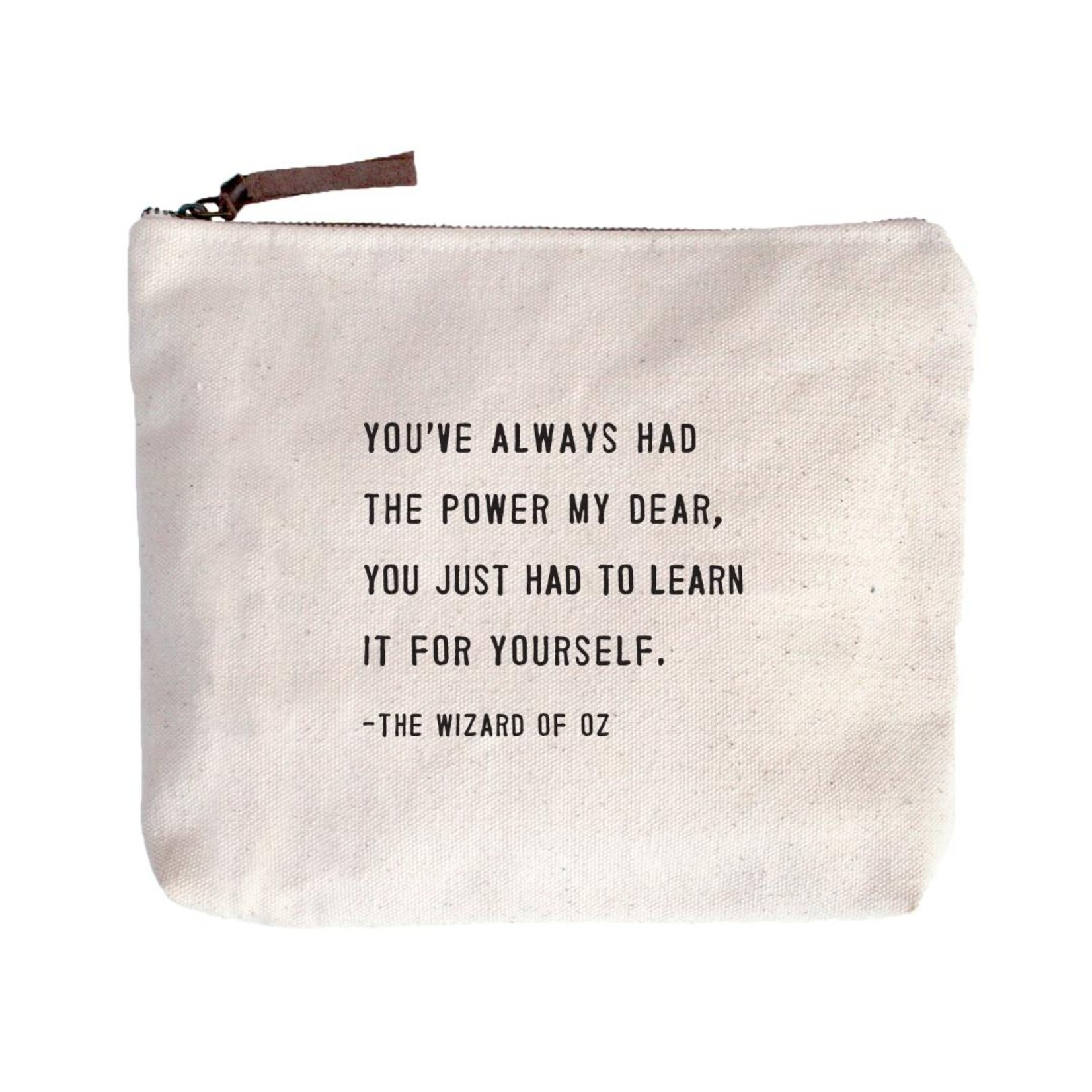 Sugarboo & Co. Canvas Zip Bag 8.5" x 7.5" - Famous Quotes