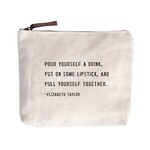 Sugarboo & Co. Canvas Zip Bag 8.5" x 7.5" - Famous Quotes