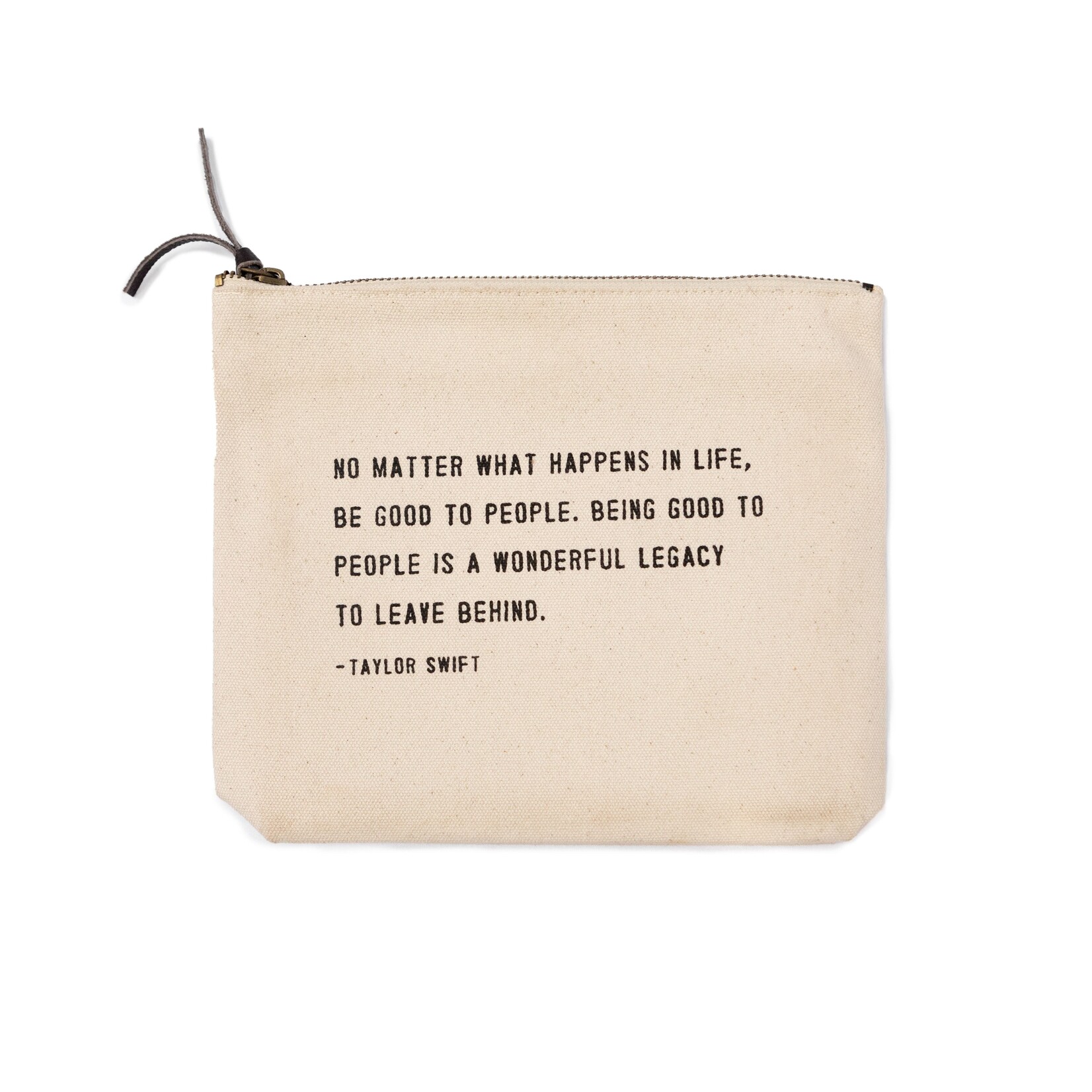 Sugarboo & Co. Canvas Zip Bag 8.5" x 7.5" - Famous Quotes