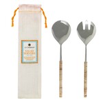 Le Cadeaux Le Cadeaux Natural Rattan Handled Salad Servers