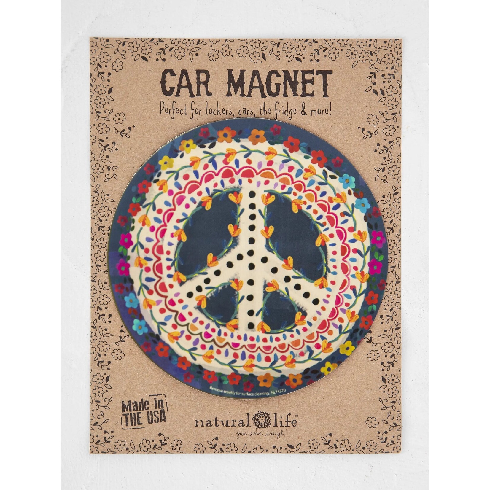 Natural Life Car Magnet - Peace Sign