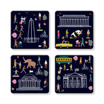 Naked Decor We Love DC Coasters - Set of 4