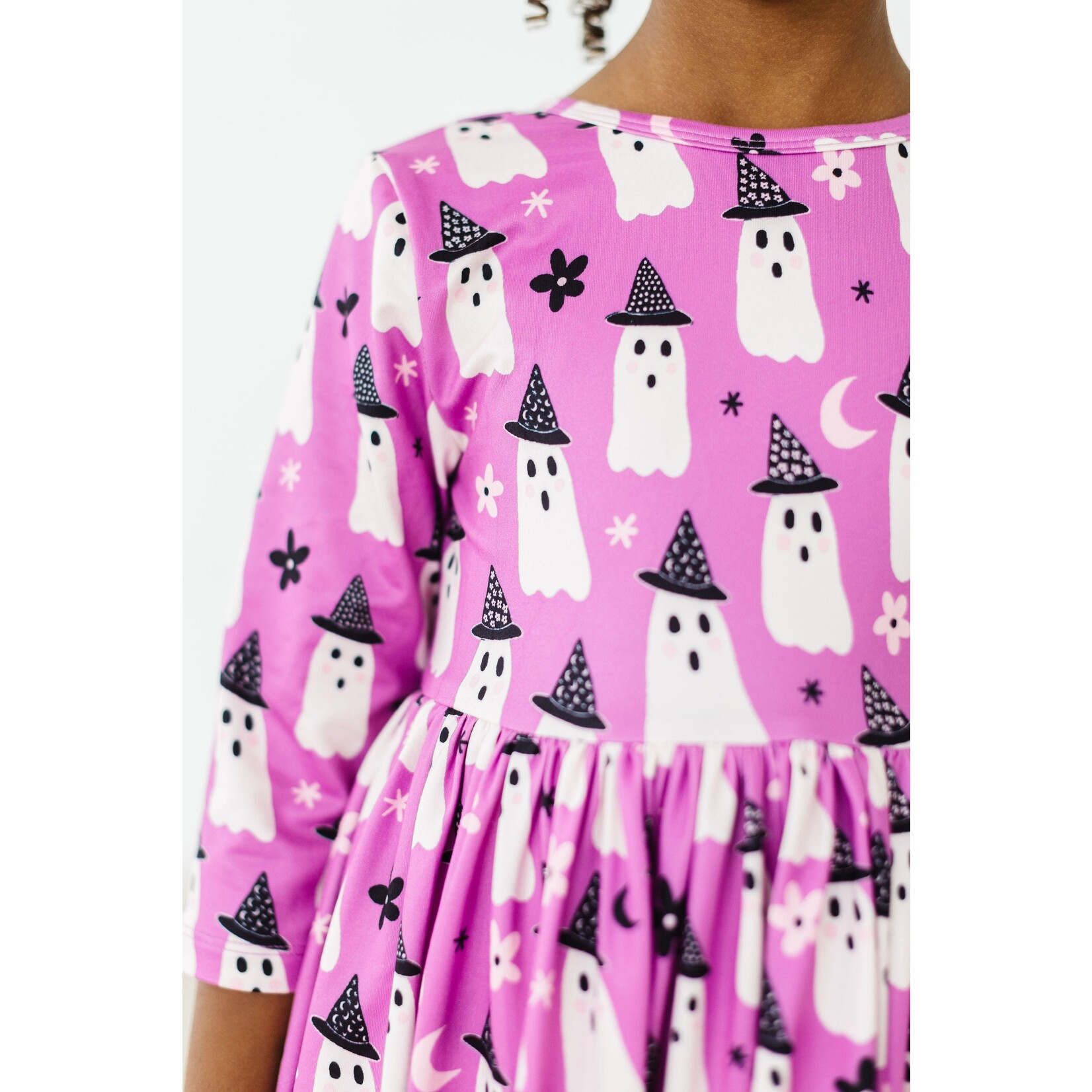 Mila & Rose Mila & Rose Witches Boo 3/4 Sleeve Pocket Twirl Dress-