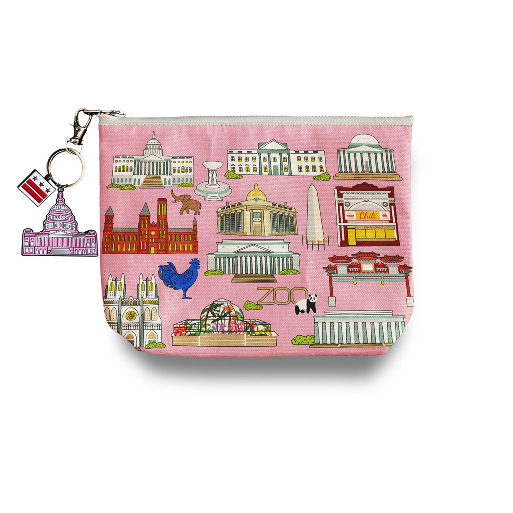 Naked Decor Cosmetic Pouch: DC Landmark/Pink