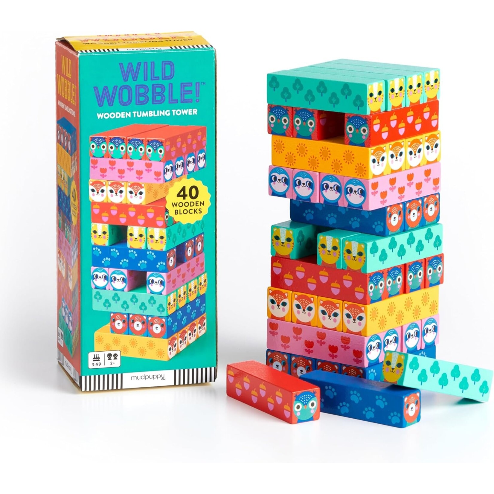 Hachette Book Group Wild Wobble! Wooden Tumbling Tower