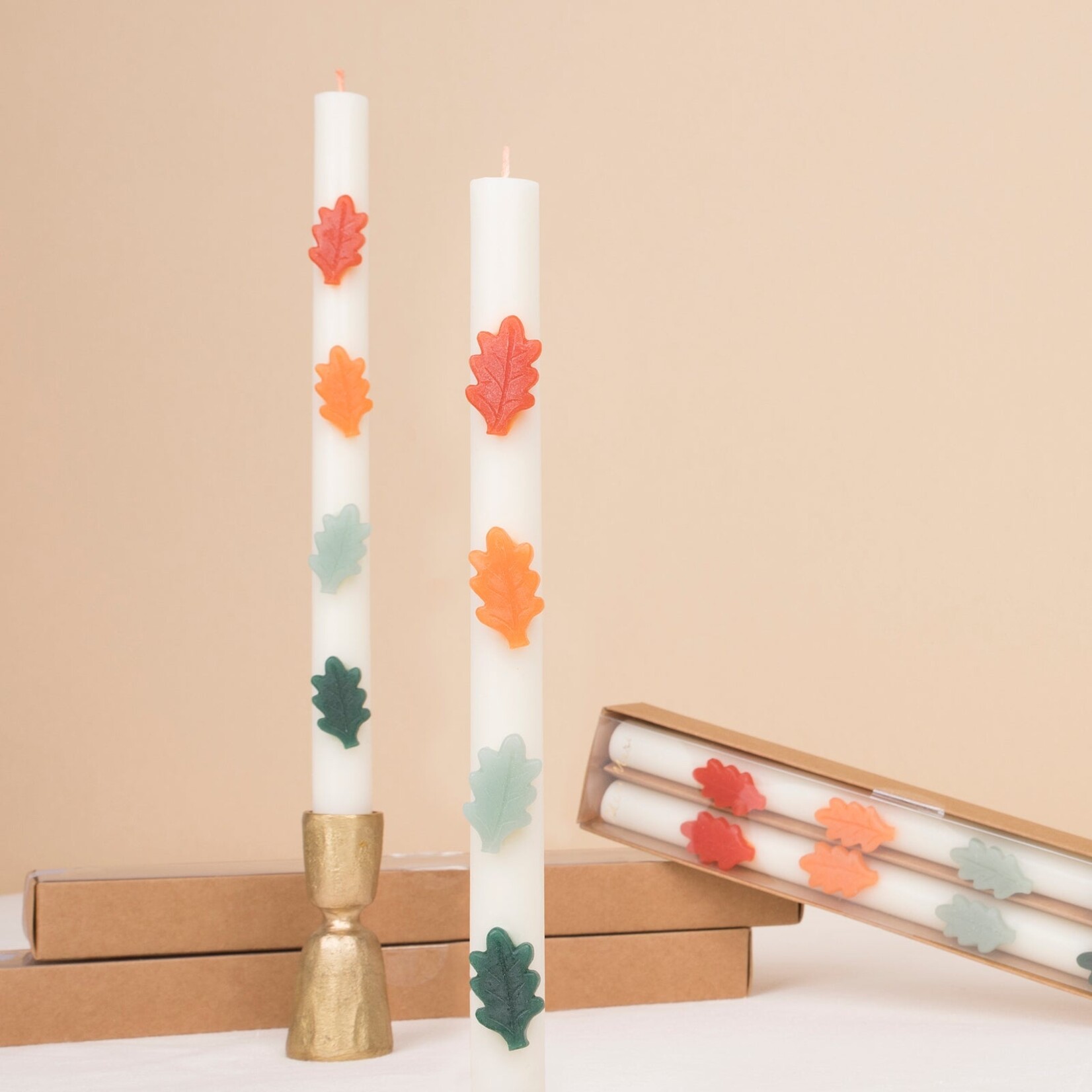 Meri Meri Meri Meri Leaf Table Candles - Set of 2