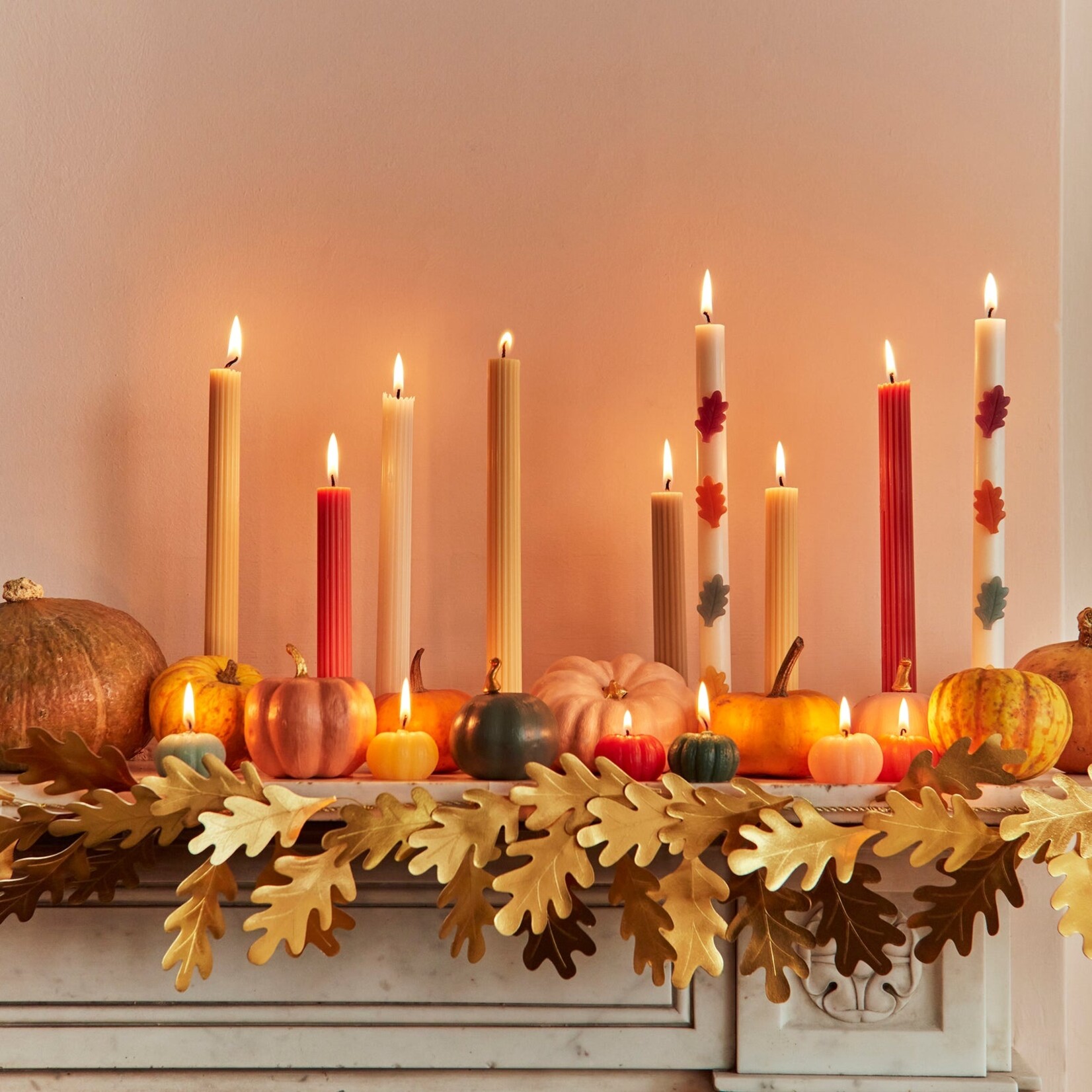 Meri Meri Meri Meri Leaf Table Candles - Set of 2