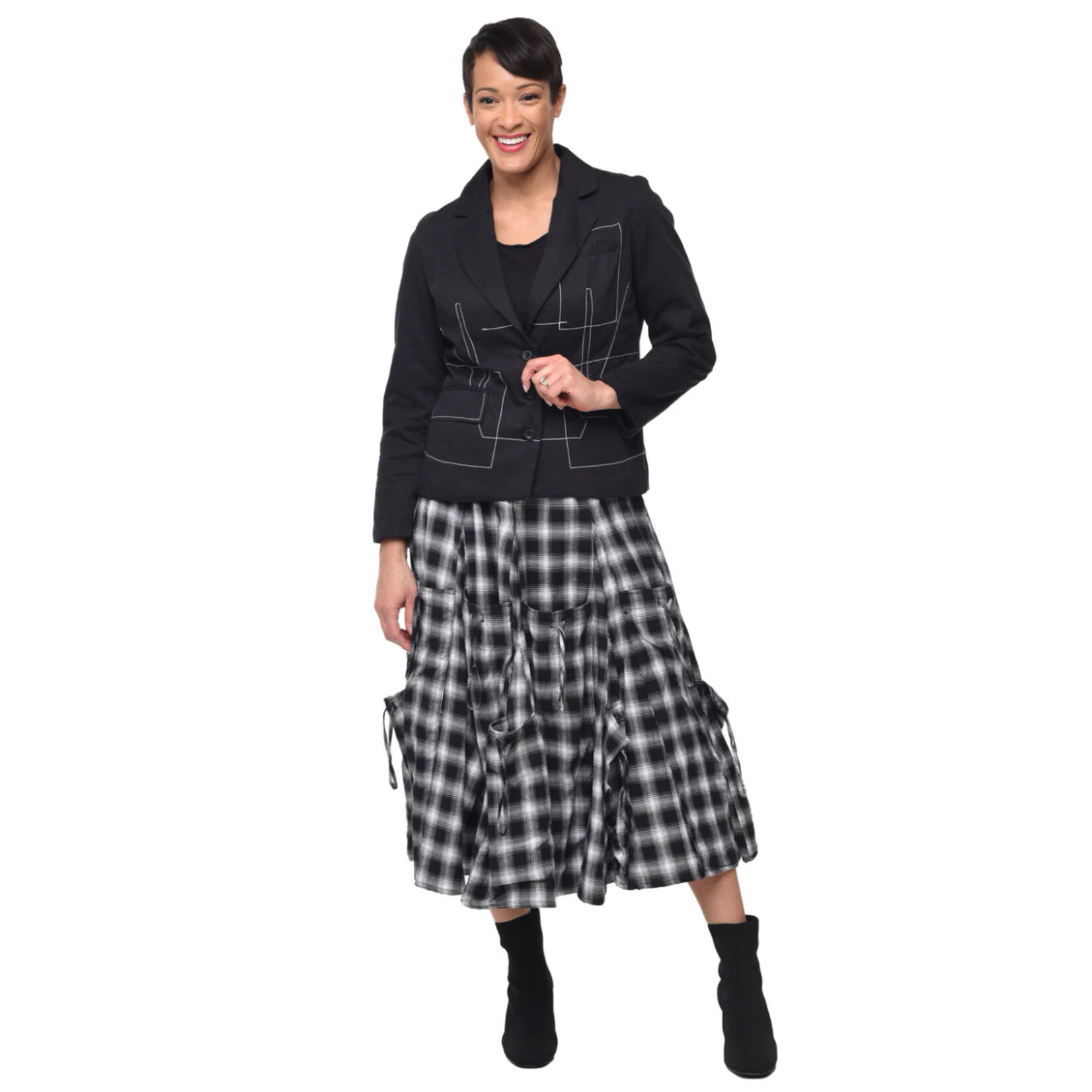 tulip Tulip Alexus Skirt in Blake Plaid