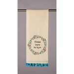 Peking Handicraft Please Leave by 9 pm with Pom Pom Dish Towel