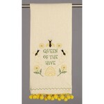 Peking Handicraft Queen of the Hive with Pom Pom Dish Towel