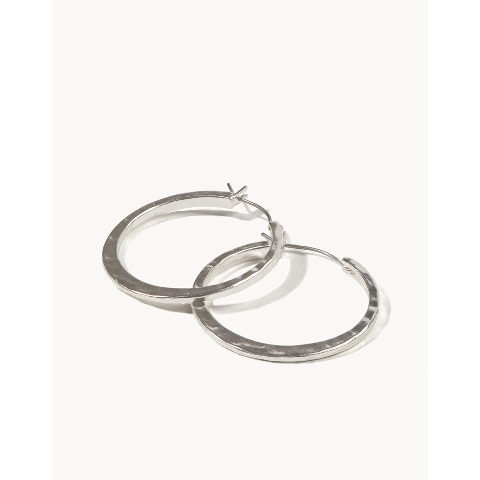 Spartina Spartina Textured Hoop Earrings - Silver