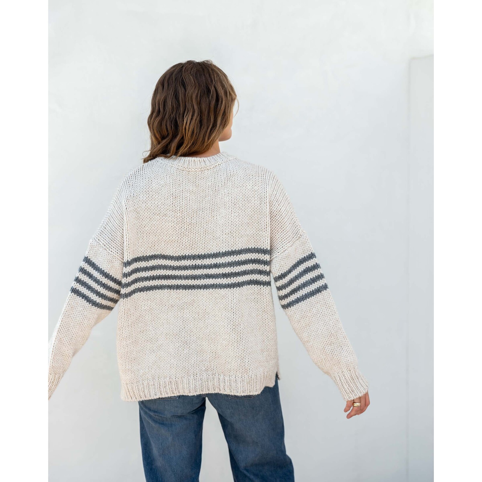 Mer-Sea Seacoast Stripe Sweater - Salty - One Size
