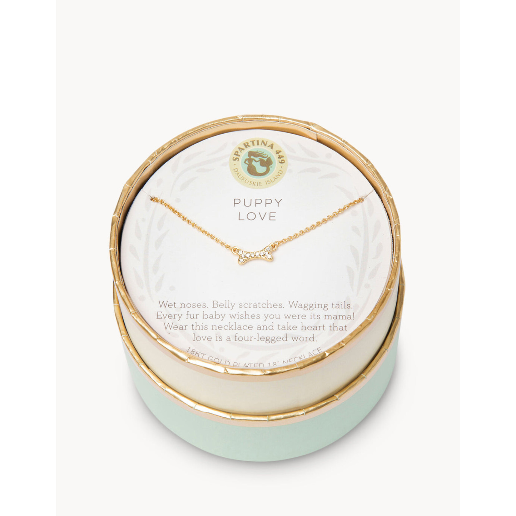 Spartina Spartina Sea La Vie Puppy/Love Bone  Necklace - Gold