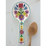 Natural Life Folk Flower Ceramic Spoon Rest