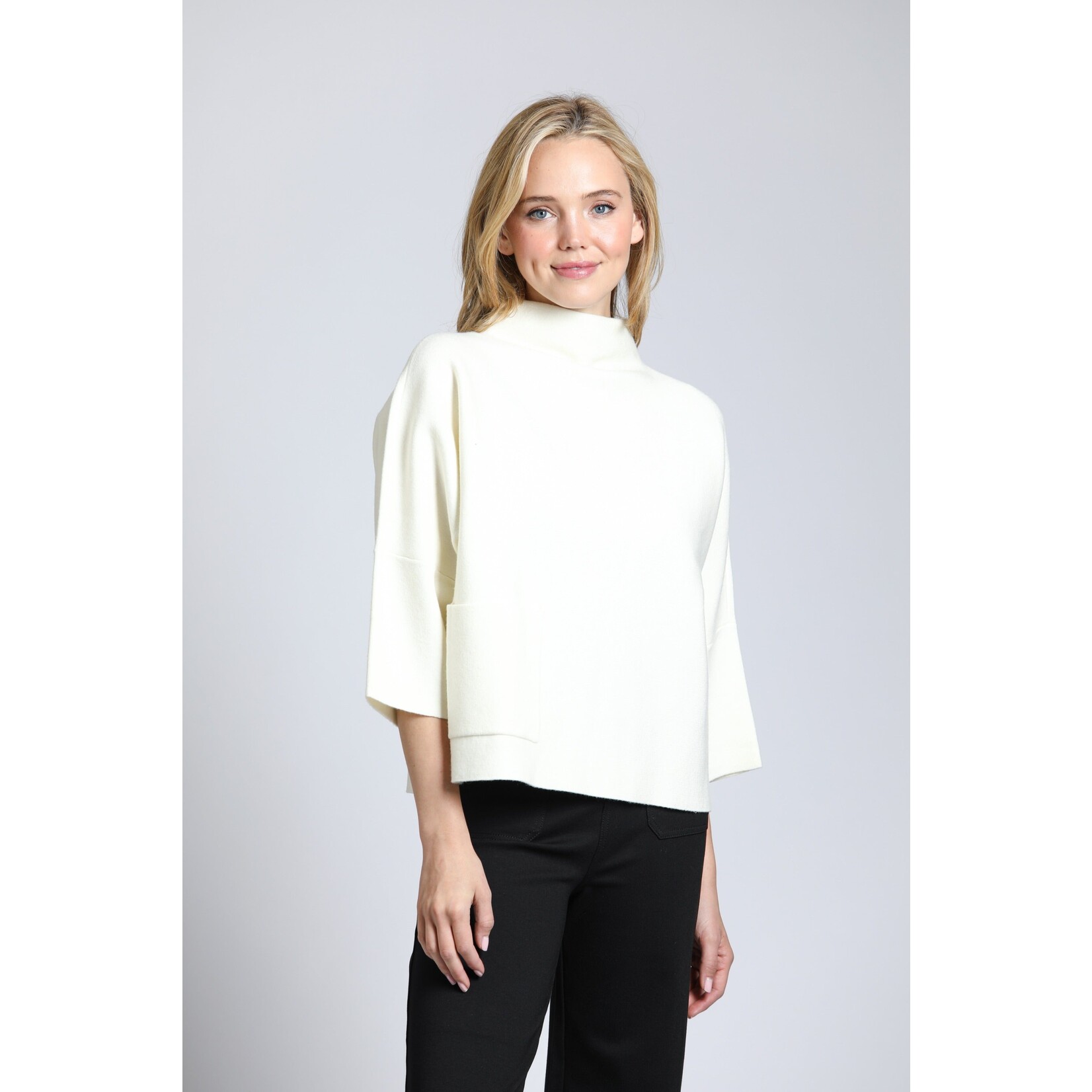 APNY APNY Funnel Neck Sweater with Patch Pocket