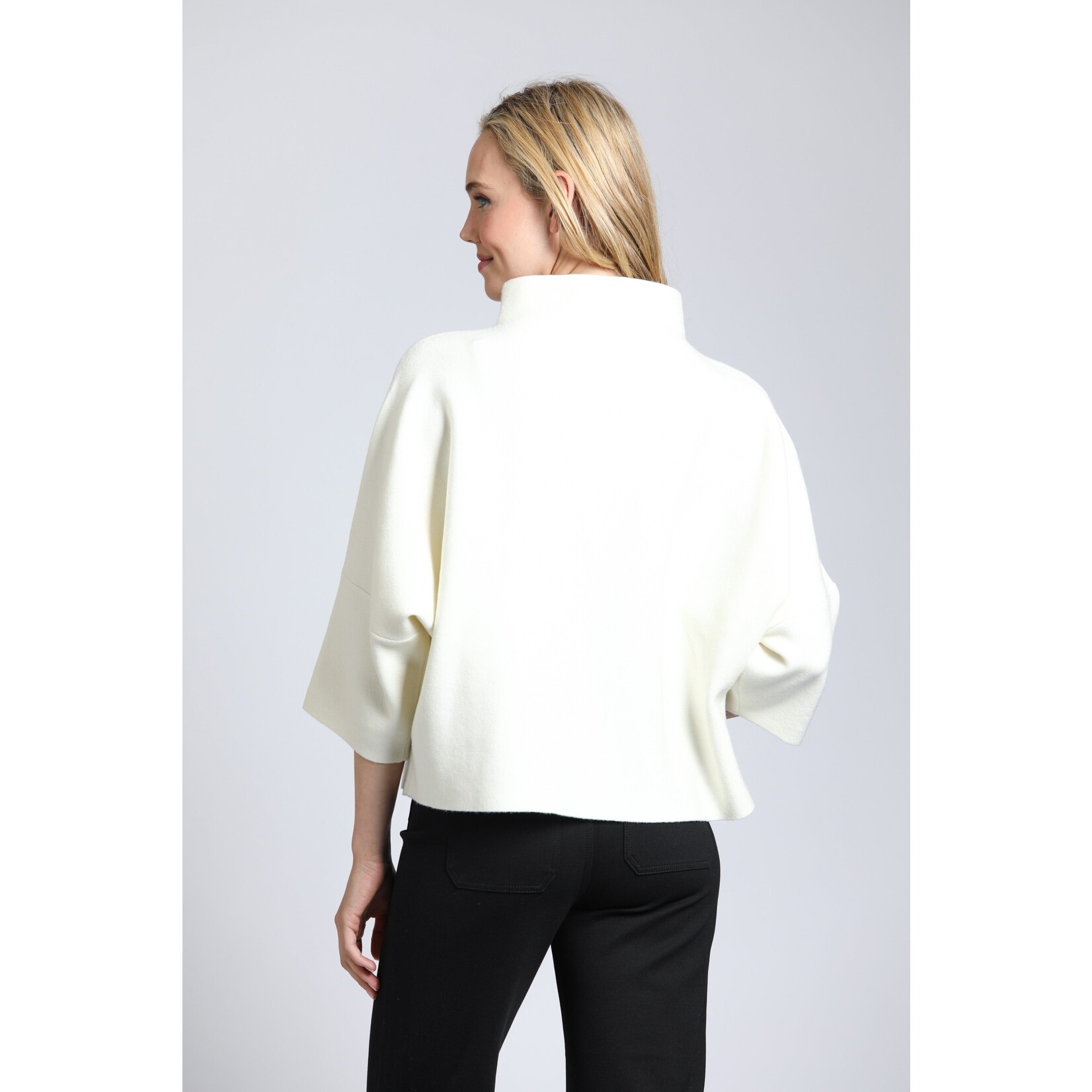 APNY APNY Funnel Neck Sweater with Patch Pocket