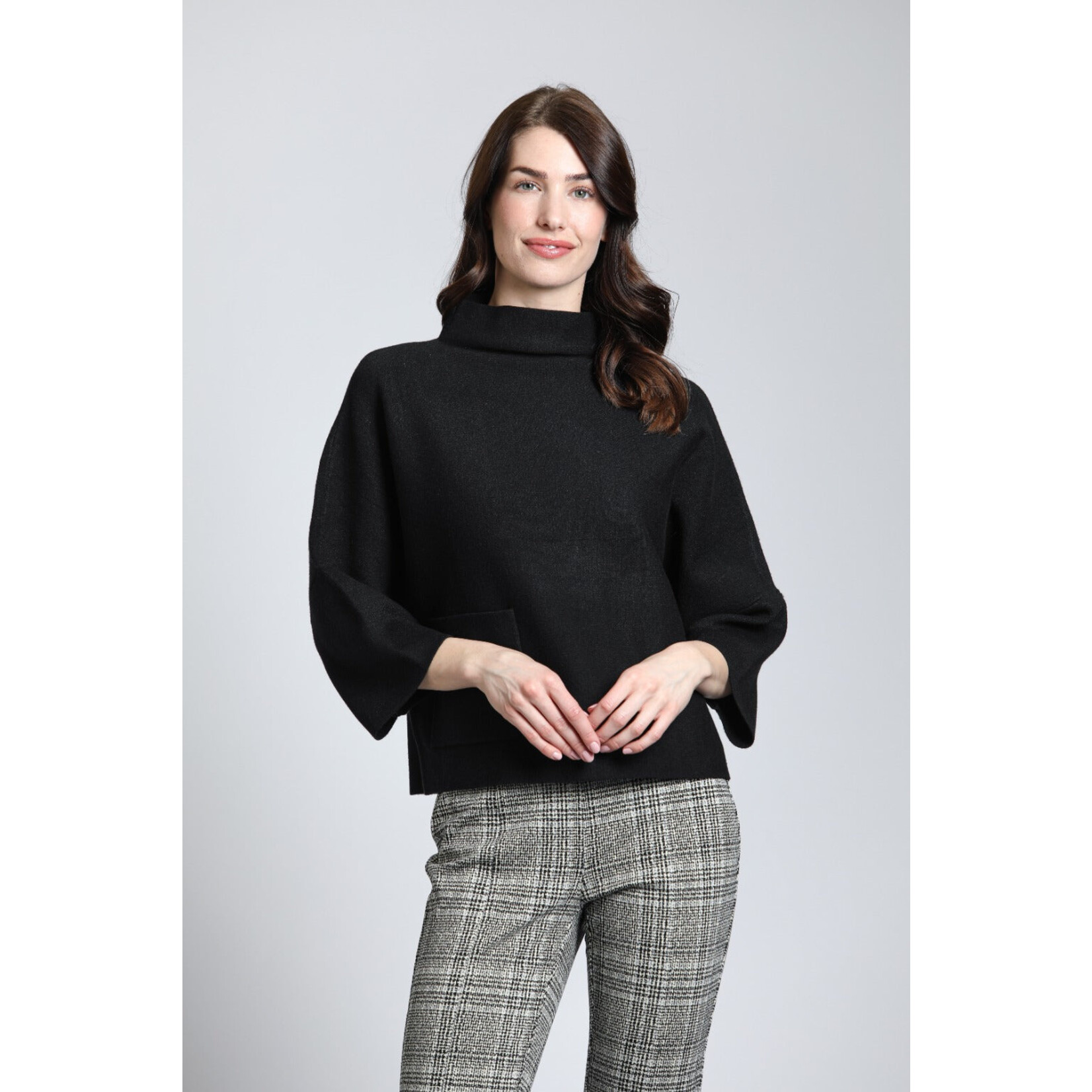 APNY APNY Funnel Neck Sweater with Patch Pocket