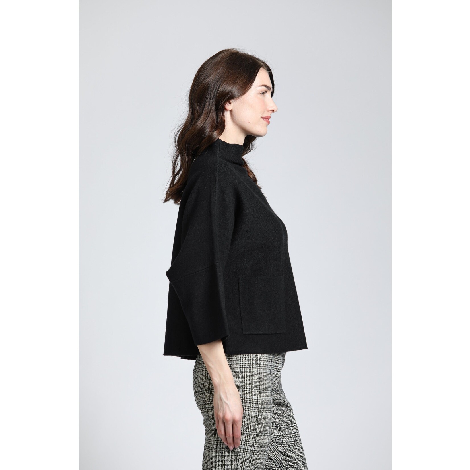 APNY APNY Funnel Neck Sweater with Patch Pocket