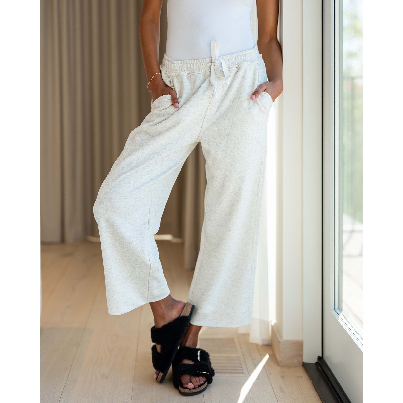 Mer-Sea Frenchie Wide Leg Pant - Ash, Medium