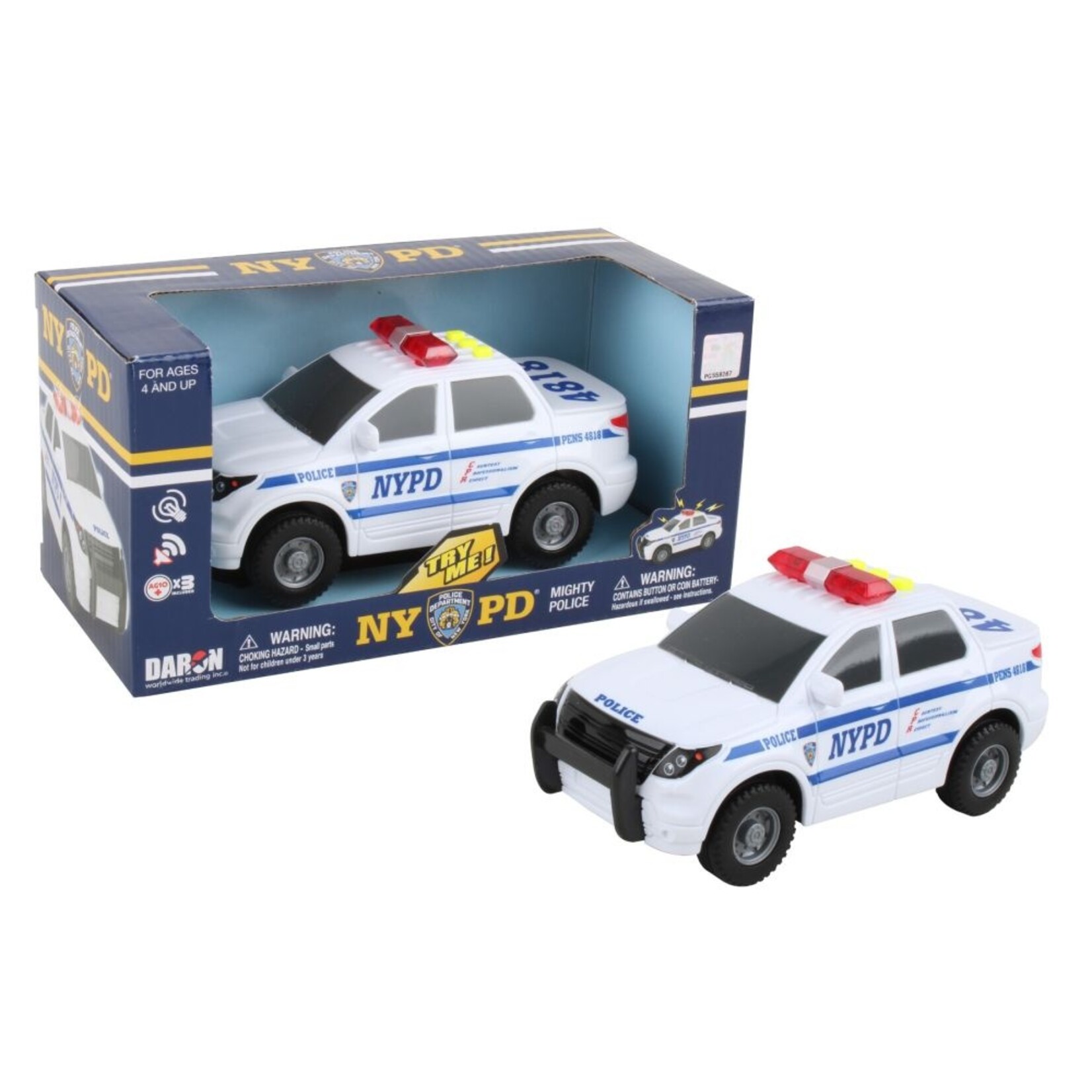 Daron Worldwide NYPD Mighty Police Car w/Light and Sound