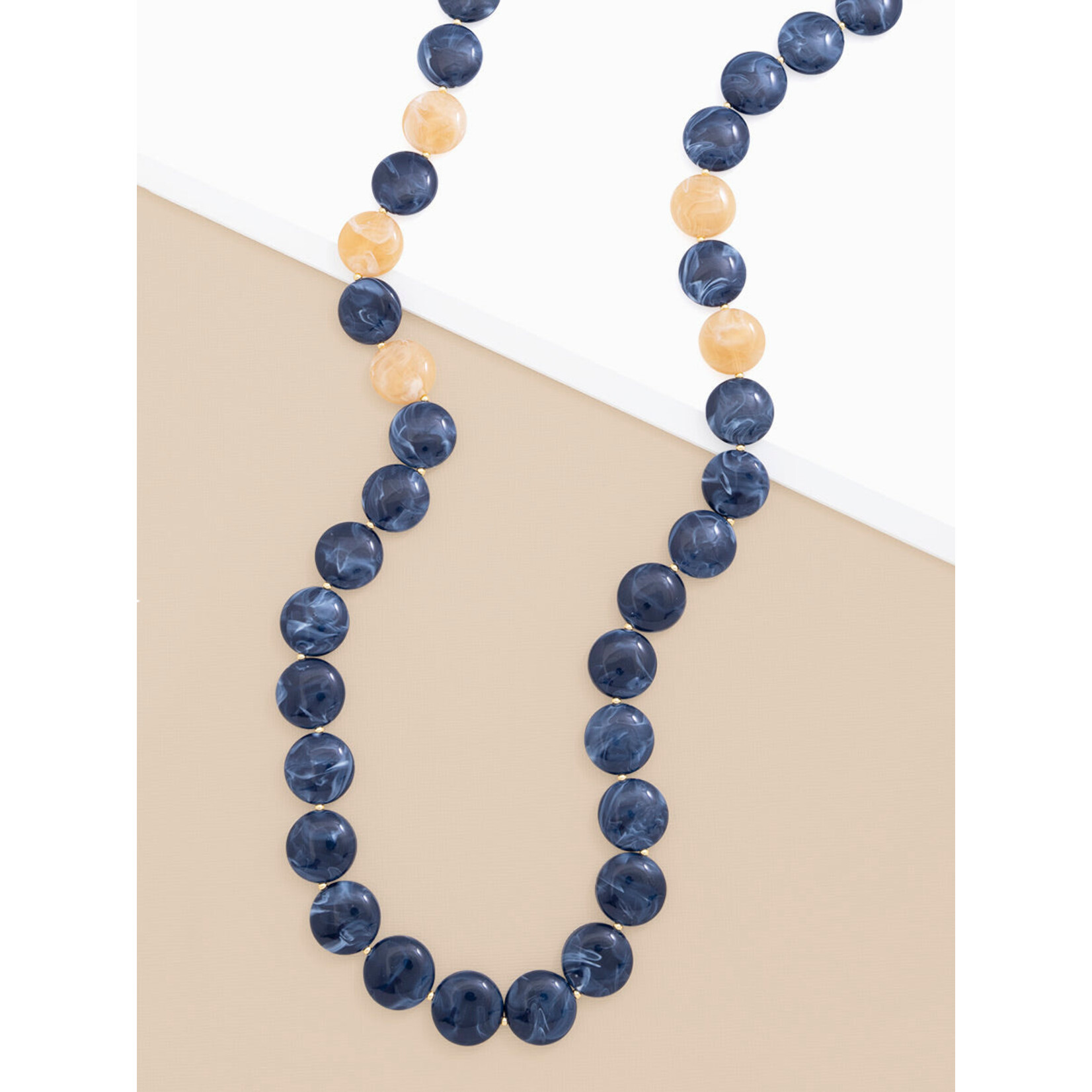 Zenzii Swirled Beaded Long Necklace