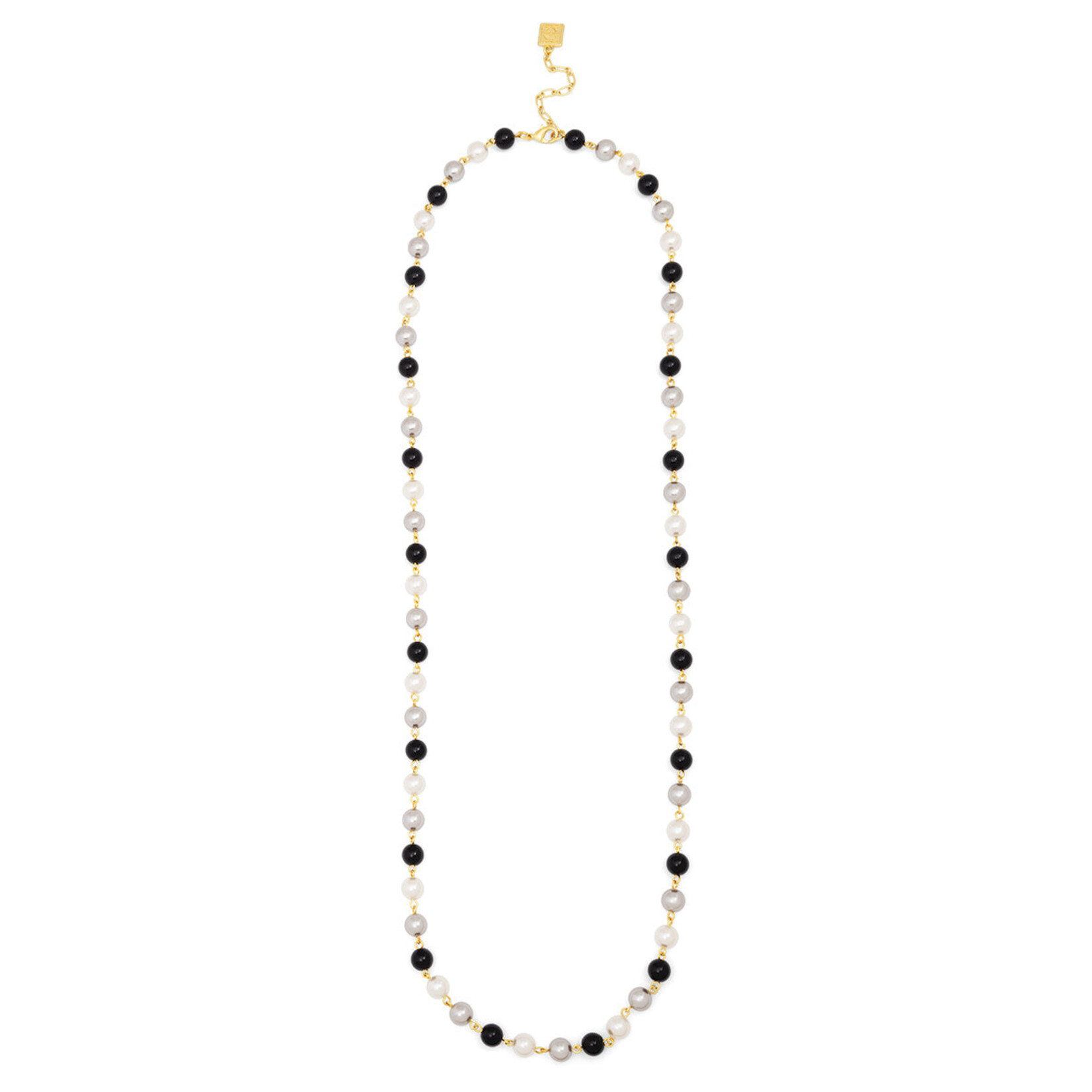 Zenzii Mixed Pearl Beaded Long Necklace