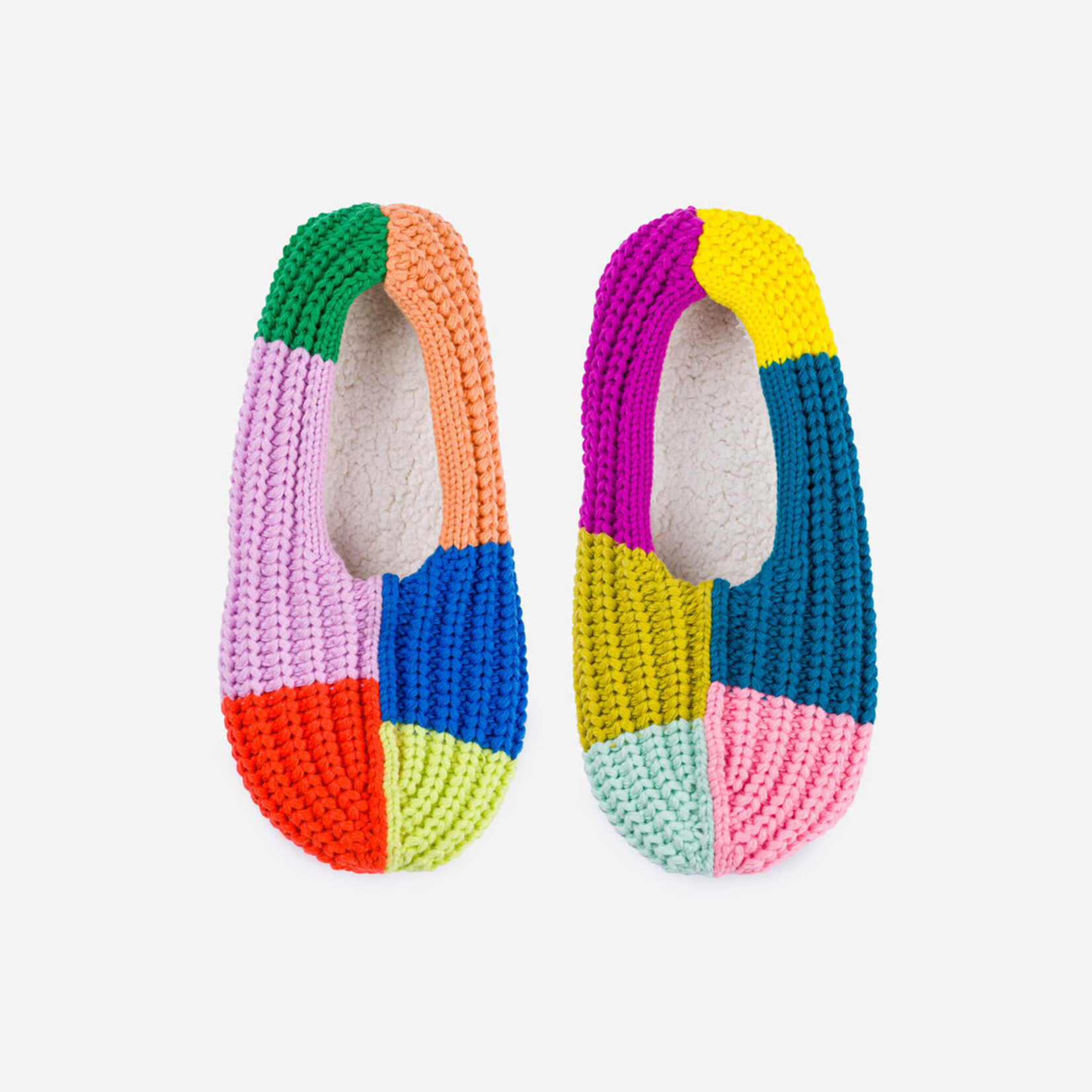 Verloop Verloop Rainbow Mismatch Rib Slippers -S/M